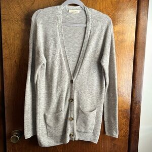 Women’s beige cardigan sweater size medium